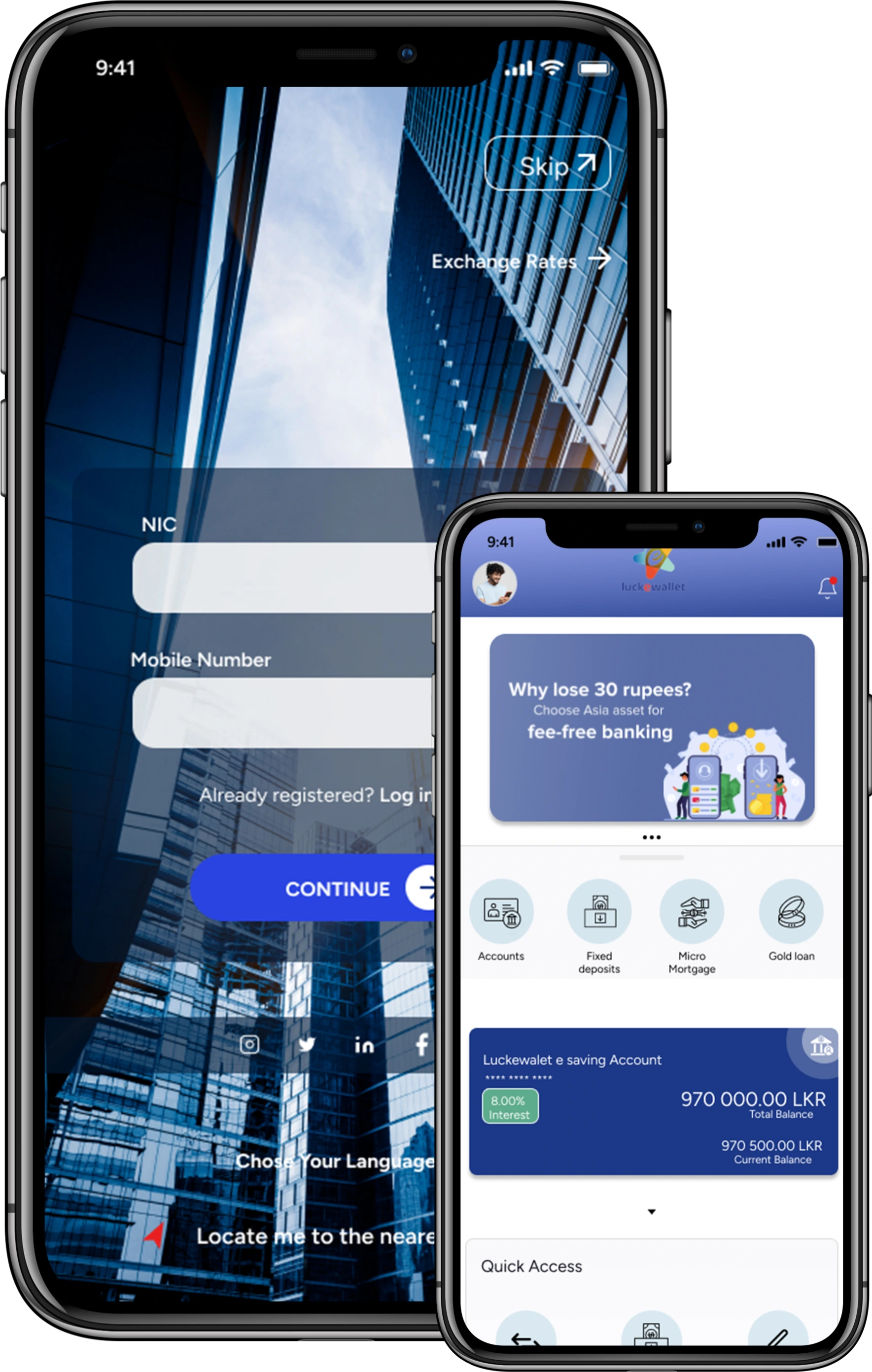 Luckewallet User Interface